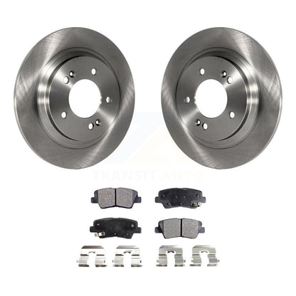 Brake Rotor & Ceramic Pad Rear Kit For Kia Optima Hyundai Sonata Soul EV Cadenza