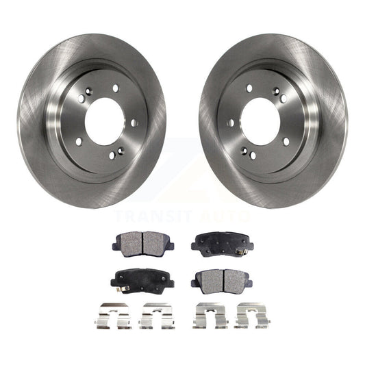 Brake Rotor & Ceramic Pad Rear Kit For Kia Optima Hyundai Sonata Soul EV Cadenza