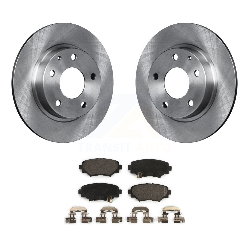 Disc Brake Rotors And Ceramic Pads Rear Kit For Mazda 3 Sport
