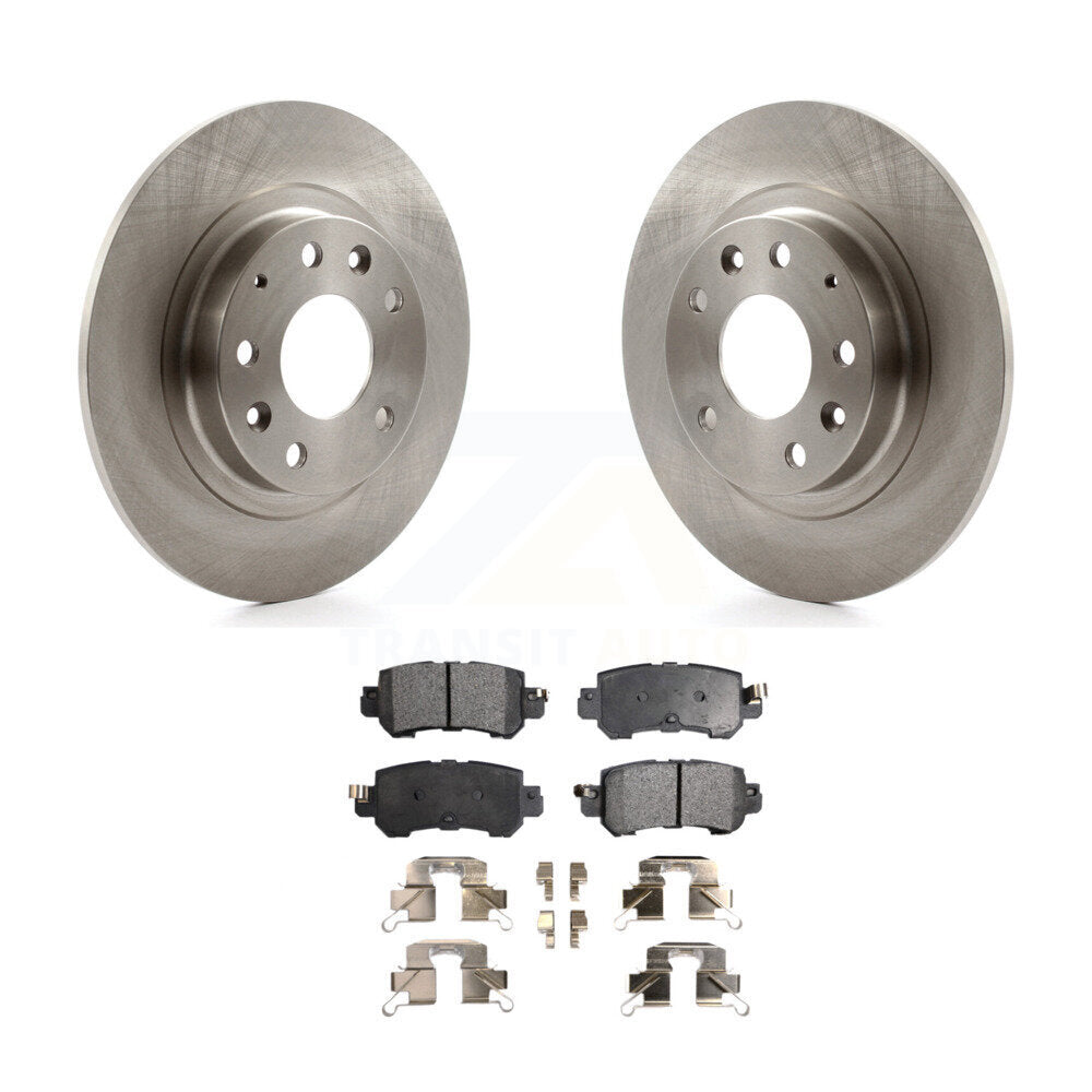Disc Brake Rotors And Ceramic Pads Rear Kit For 2016-2018 Mazda CX-3
