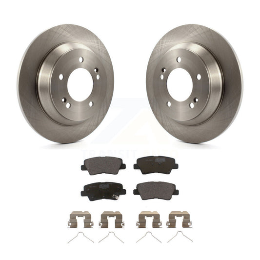 Brake Rotor & Ceramic Pad Rear Kit For 14-17 Kia Rondo With Manual Parking