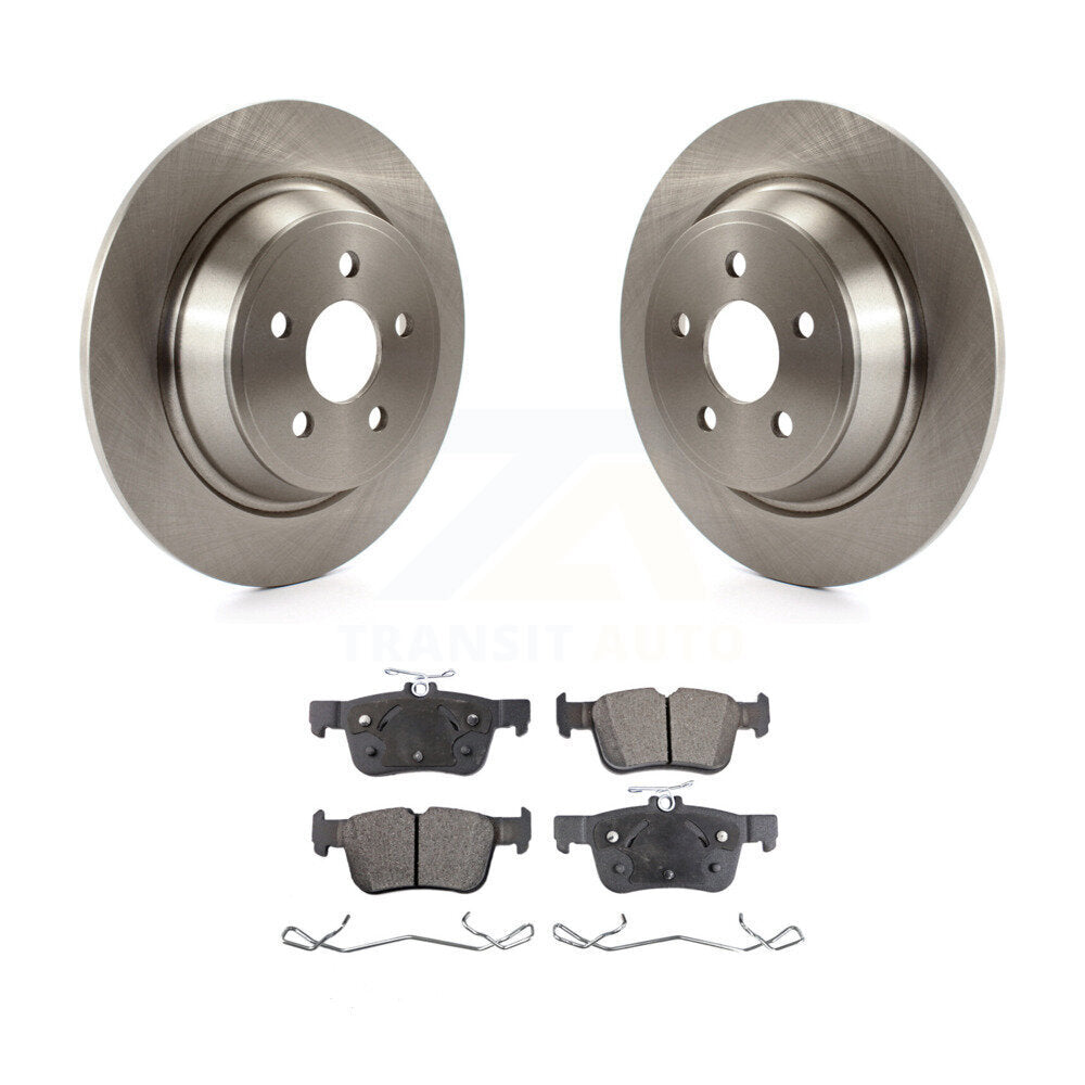 Brake Rotor & Ceramic Pad Rear Kit For Ford Edge Fusion Lincoln Nautilus MKX MKZ