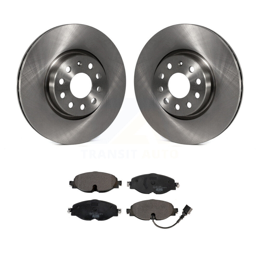 Brake Rotor & Ceramic Pad Front Kit For Volkswagen Golf Taos SportWagen Audi GTI