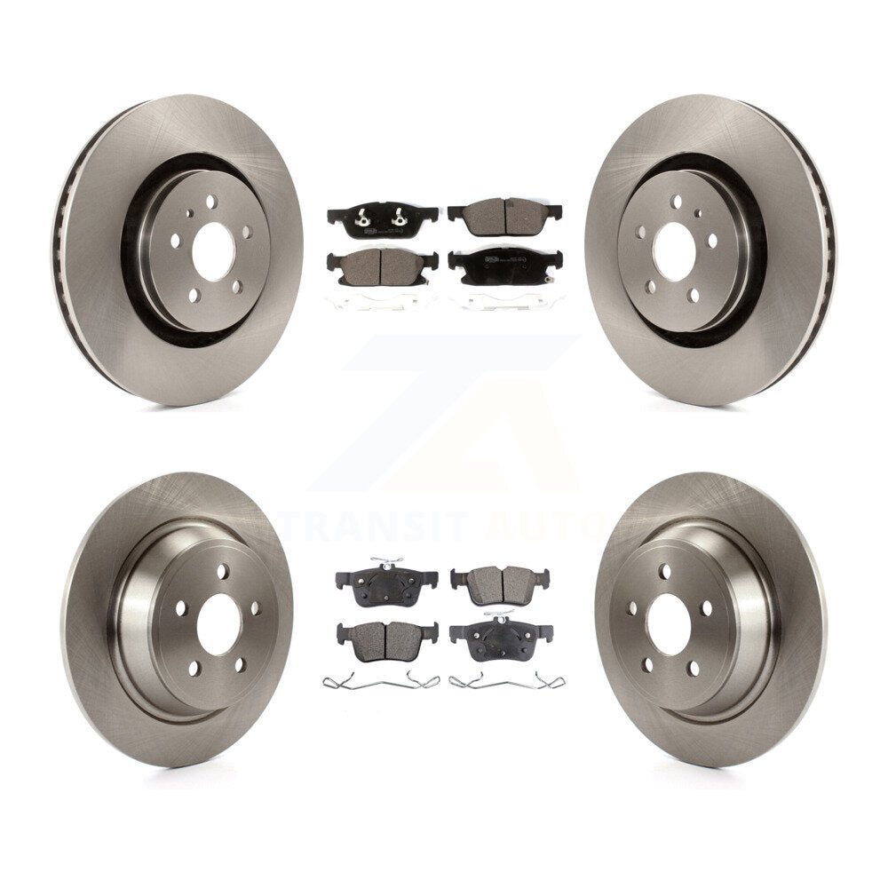 Brake Rotor & Ceramic Pad Front Rear Kit For Ford Fusion Lincoln MKZ Continental