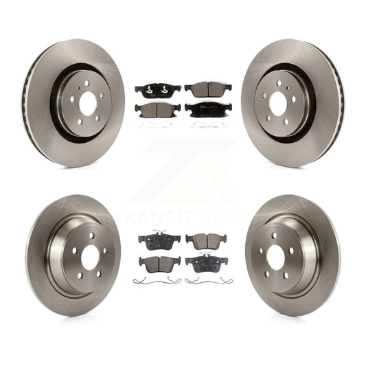 Brake Rotor & Ceramic Pad Front Rear Kit For Ford Fusion Lincoln MKZ Continental