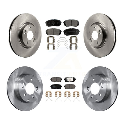 Brake Rotors Ceramic Pad Front Rear Kit For Kia Optima With Manual Parking