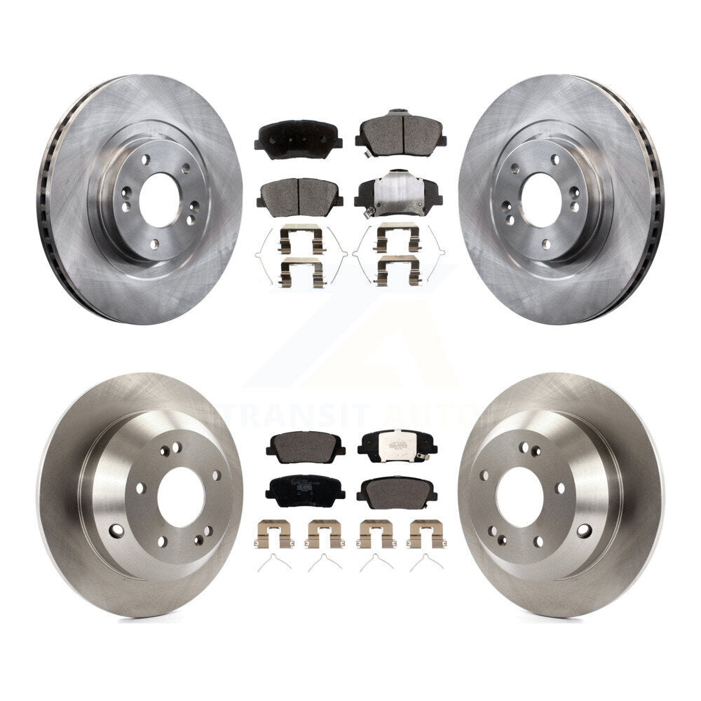 Brake Rotors & Ceramic Pad Front Rear Kit For Kia Sorento Hyundai Santa Fe Sport