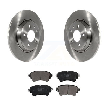 Brake Rotors Ceramic Pad Rear Kit For 2017-2019 Audi A4 Quattro With Solid Rotor