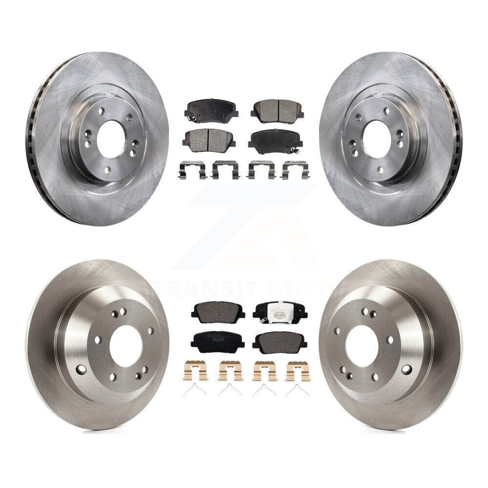 Brake Rotor Ceramic Pad Front Rear Kit For Kia Sorento With Red Painted Calipers