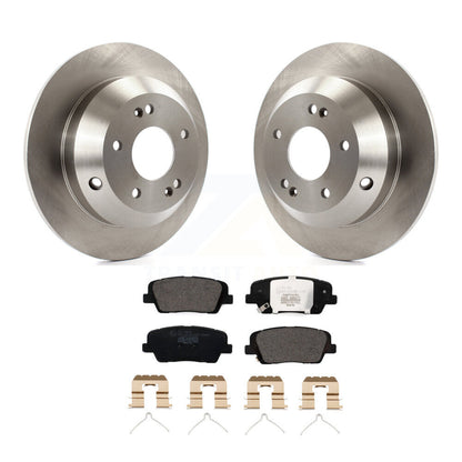 Brake Rotor Ceramic Pad Rear Kit For 14-15 Kia Sorento With Red Painted Calipers
