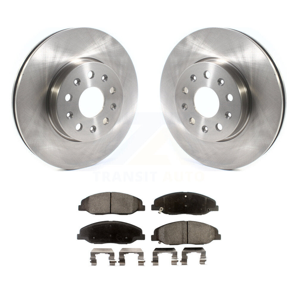 Brake Rotor And Ceramic Pad Front Kit For Cadillac CTS Without Heavy Duty Brakes