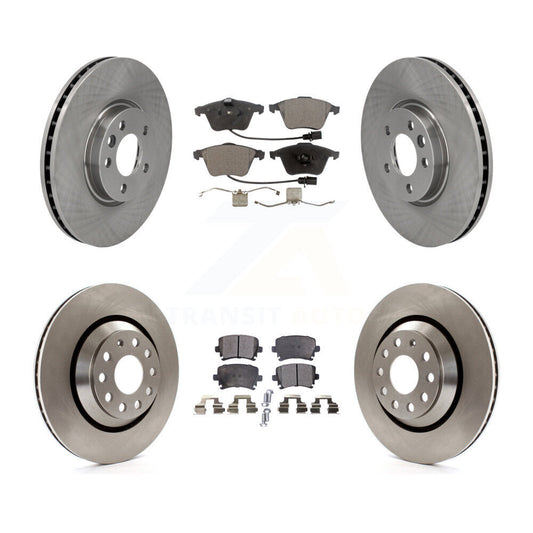 Disc Brake Rotors And Ceramic Pads Front Rear Kit For Volkswagen CC