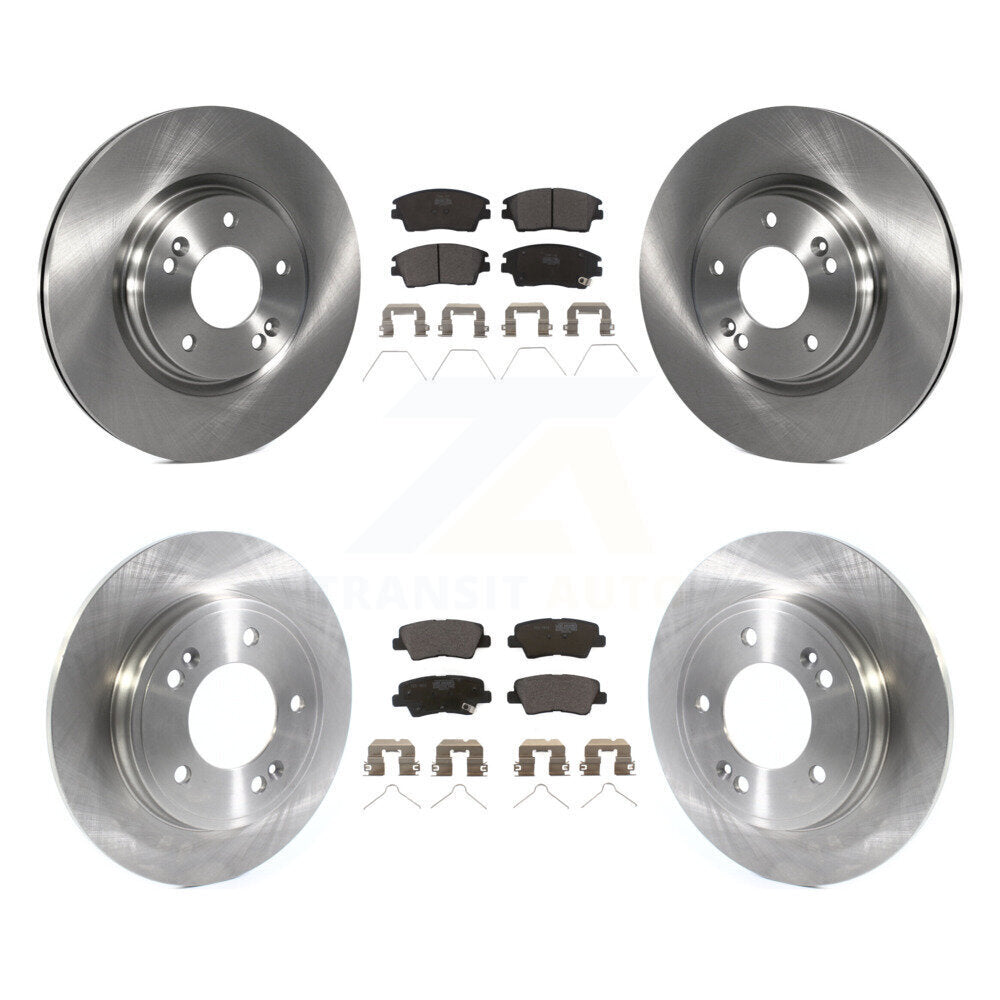 Disc Brake Rotor & Ceramic Pad Front Rear Kit For 2017-2020 Hyundai Elantra 1.6L