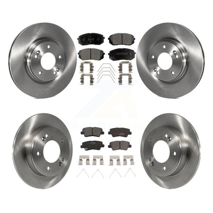 Brake Rotors Ceramic Pad Front Rear Kit For Kia Forte5 With Manual Parking