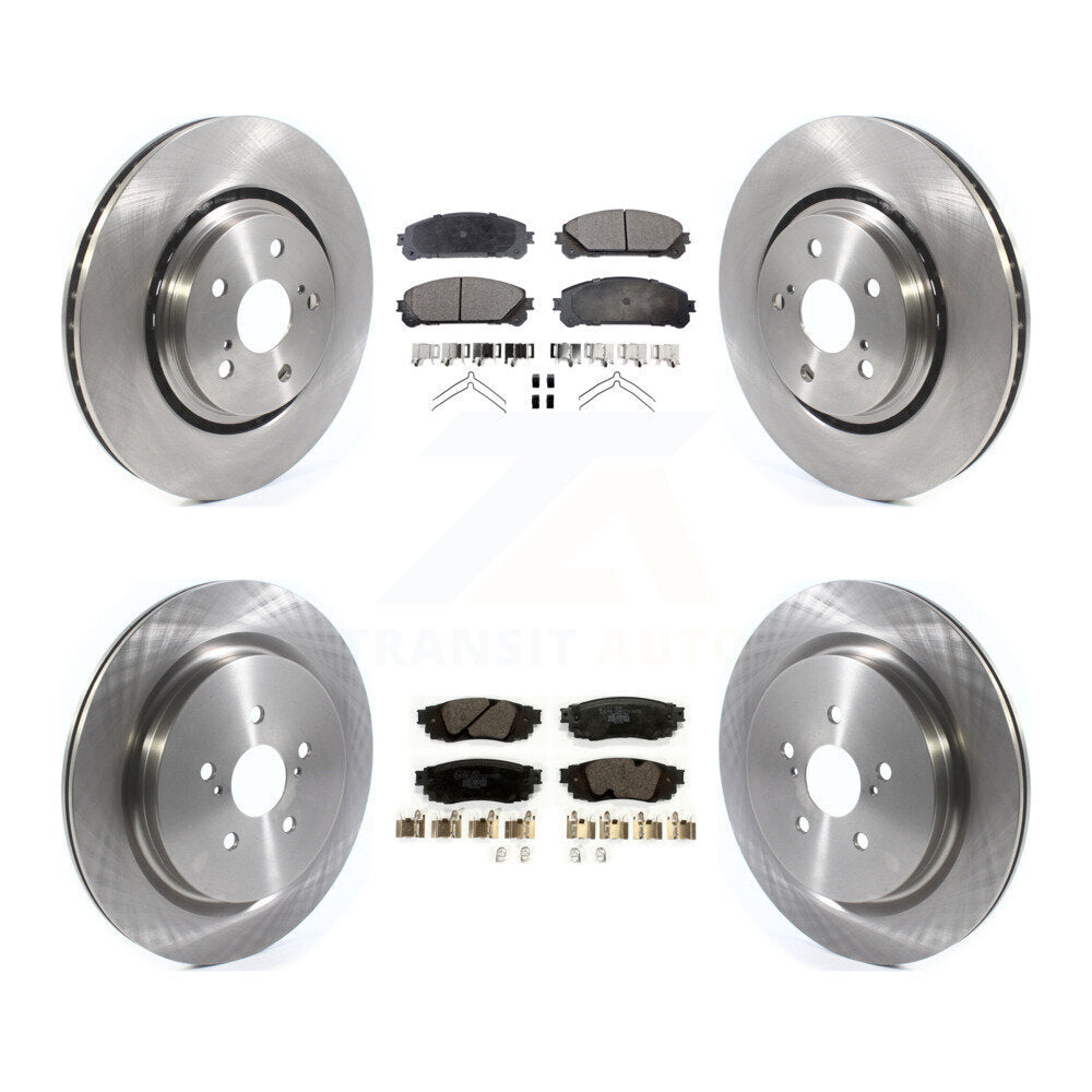 Brake Rotor And Ceramic Pad Front Rear Kit For Lexus RX350 RX450h RX350L RX450hL