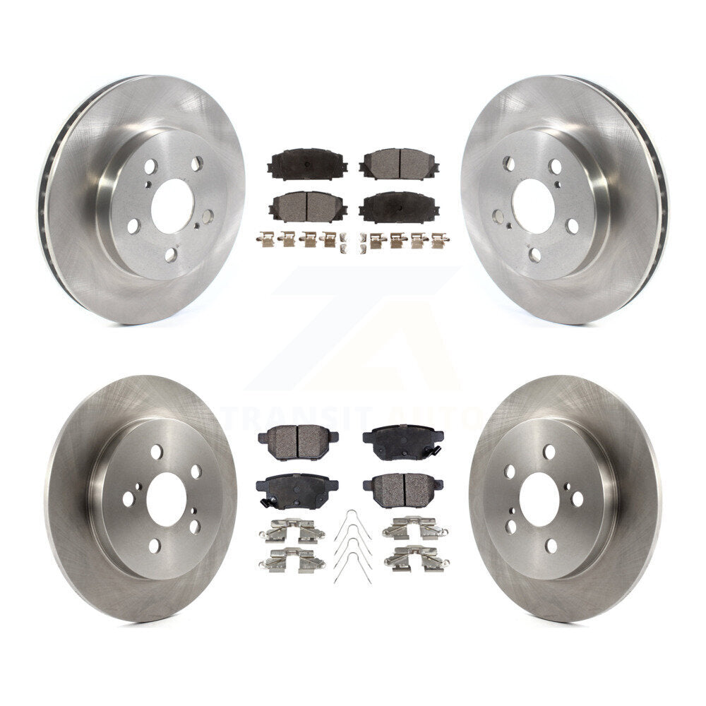 Disc Brake Rotor Ceramic Pad Front Rear Kit For Toyota Corolla Prius Prime AWD-e