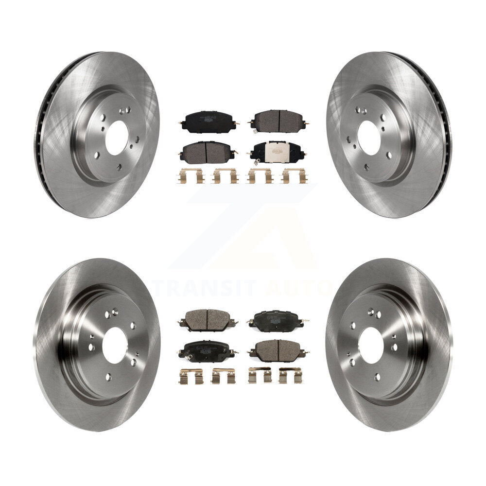 Disc Brake Rotors And Ceramic Pads Front Rear Kit For Honda CR-V