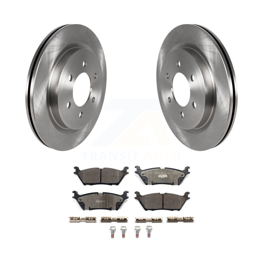 Brake Rotor And Ceramic Pad Rear Kit For Ford F-150 Expedition Lincoln Navigator