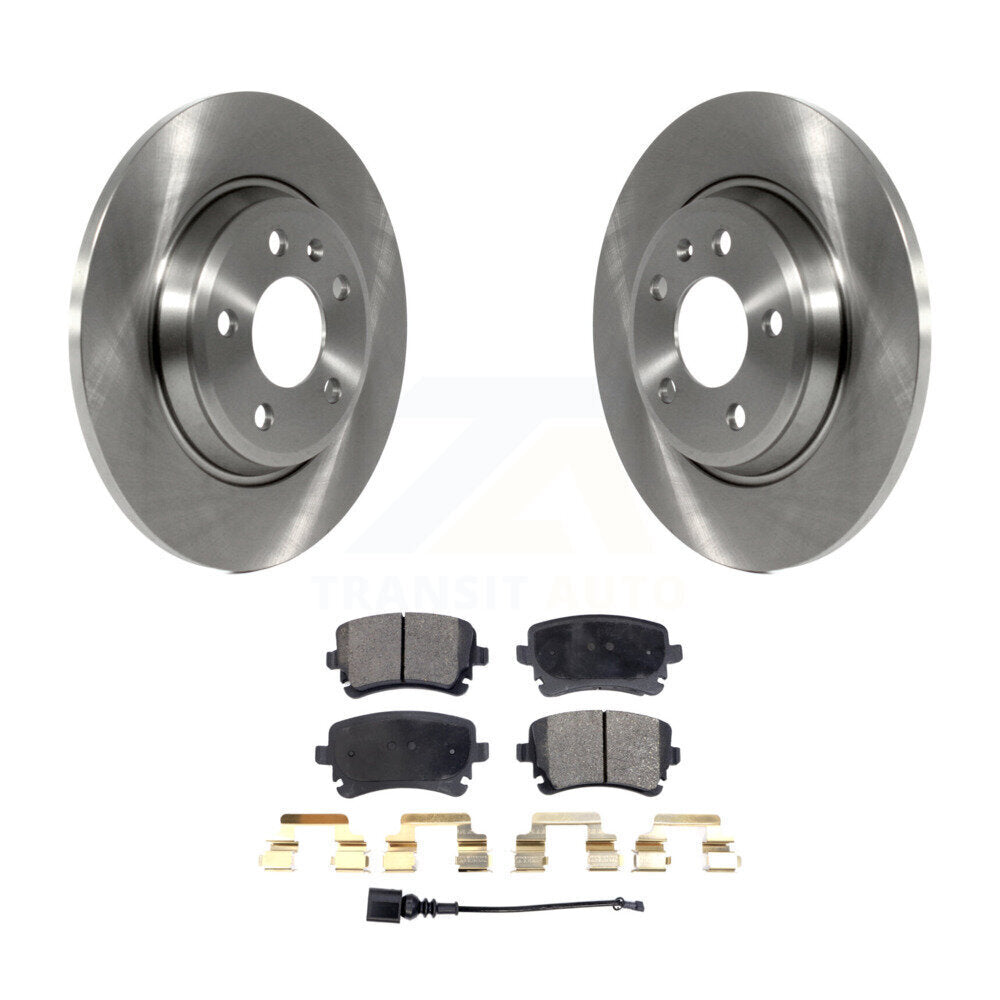 Disc Brake Rotors And Ceramic Pads Rear Kit For Audi Q5 A4 allroad