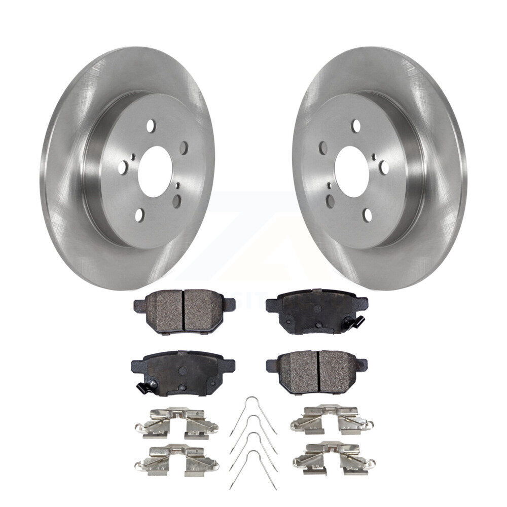 Brake Rotor Ceramic Pad Rear Kit For 19 Toyota Corolla With Manual Parking