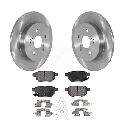 Brake Rotor Ceramic Pad Rear Kit For 19 Toyota Corolla With Manual Parking