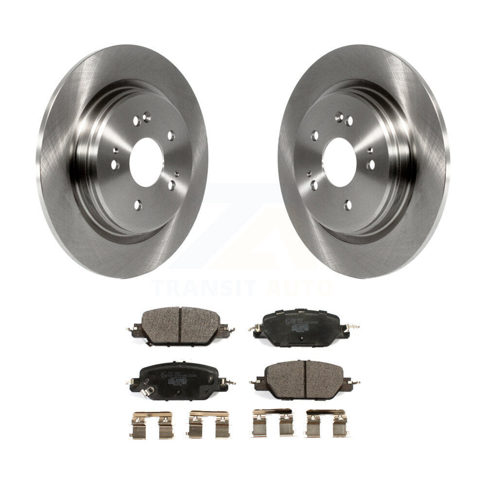 Disc Brake Rotors And Ceramic Pads Rear Kit For 2017-2024 Honda CR-V