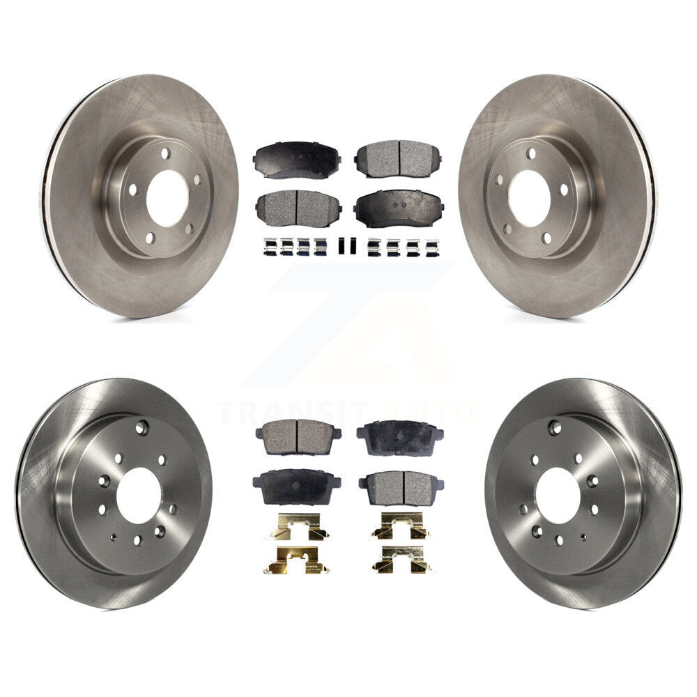 Disc Brake Rotors And Ceramic Pads Front Rear Kit For Ford Edge Lincoln MKX
