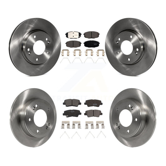 Brake Rotor & Ceramic Pad Front Rear Kit For Kia Hyundai Kona Forte Soul Elantra