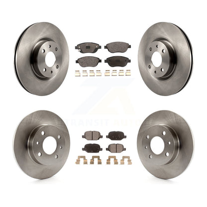 Brake Rotor Ceramic Pad Front Rear Kit For Fiat 500 Turbocharged with GAS engine