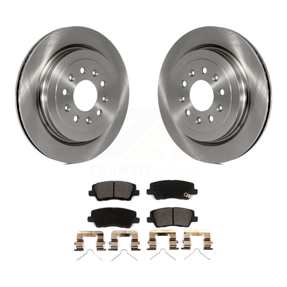 Disc Brake Rotors And Ceramic Pads Rear Kit For Cadillac ATS