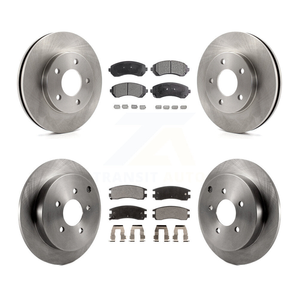 Disc Brake Rotor & Ceramic Pad Front Rear Kit For Buick Rendezvous Pontiac Aztek