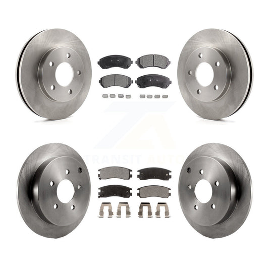 Disc Brake Rotor & Ceramic Pad Front Rear Kit For Buick Rendezvous Pontiac Aztek