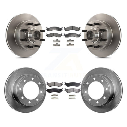 Brake Rotor Ceramic Pad Front Rear Kit For Ford E-350 Super Duty Econoline E-250
