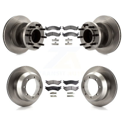 Brake Rotors Ceramic Pad Front Rear Kit For Ford E-350 Super Duty Econoline Club