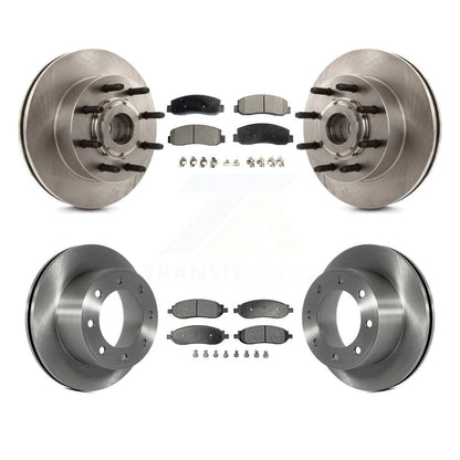 Disc Brake Rotors Ceramic Pad Front Rear Kit For Ford F-350 Super Duty F-250 RWD