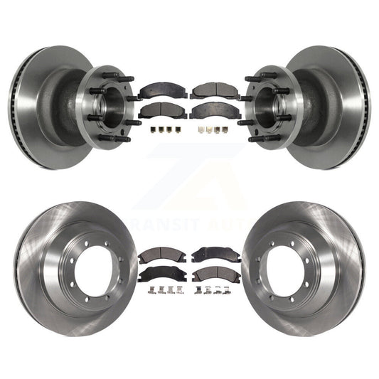 Brake Rotor & Ceramic Pad Front Rear Kit For Ford E-450 Super Duty DIESEL engine