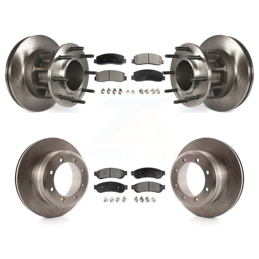 Brake Rotor & Ceramic Pad Front Rear Kit For 2009-2010 Ford F-350 Super Duty RWD