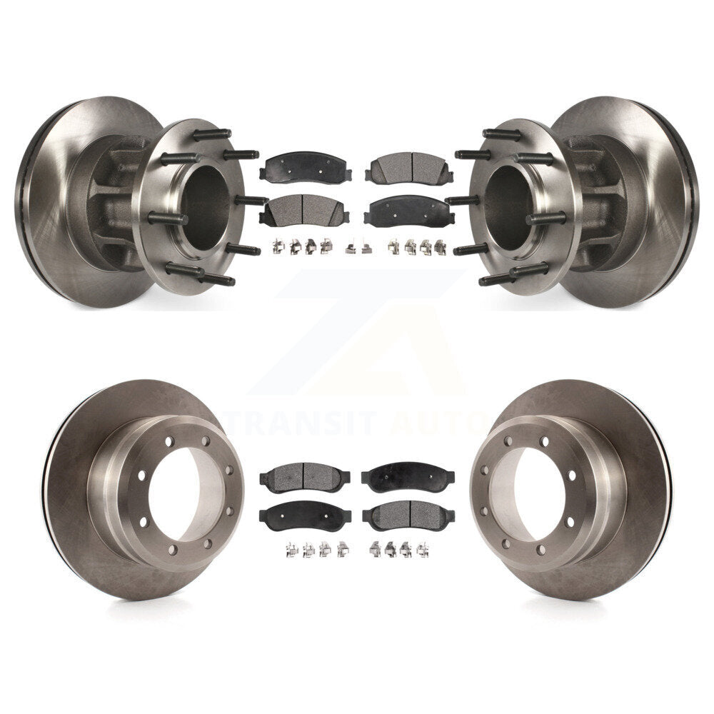 Disc Brake Rotor & Ceramic Pad Front Rear Kit For 2012 Ford F-350 Super Duty RWD