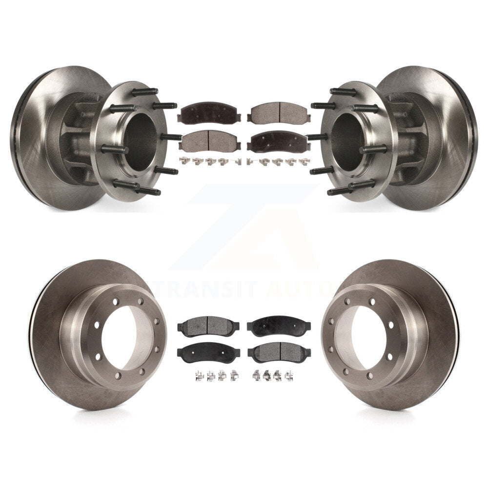 Disc Brake Rotor & Ceramic Pad Front Rear Kit For 2011 Ford F-350 Super Duty RWD