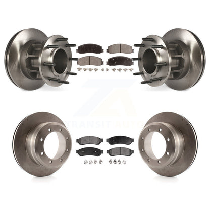 Disc Brake Rotor & Ceramic Pad Front Rear Kit For 2011 Ford F-350 Super Duty RWD