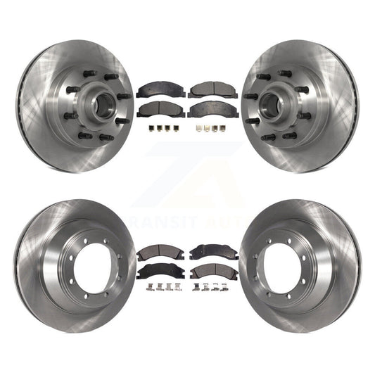 Brake Rotor & Ceramic Pad Front Rear Kit For Ford E-450 Super Duty DIESEL engine