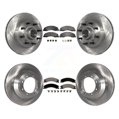 Disc Brake Rotors And Ceramic Pads Front Rear Kit For Ford E-450 Super Duty
