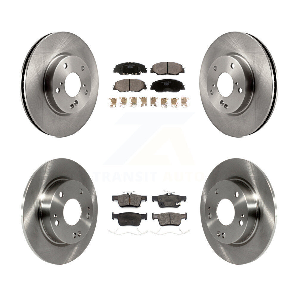 Disc Brake Rotors And Ceramic Pads Front Rear Kit For 2019-2022 Honda Insight