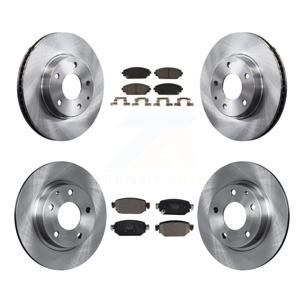 Disc Brake Rotors And Ceramic Pads Front Rear Kit For 2019-2022 Mazda CX-3 FWD