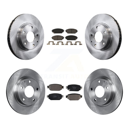 Disc Brake Rotors And Ceramic Pads Front Rear Kit For 2019-2022 Mazda CX-3 FWD