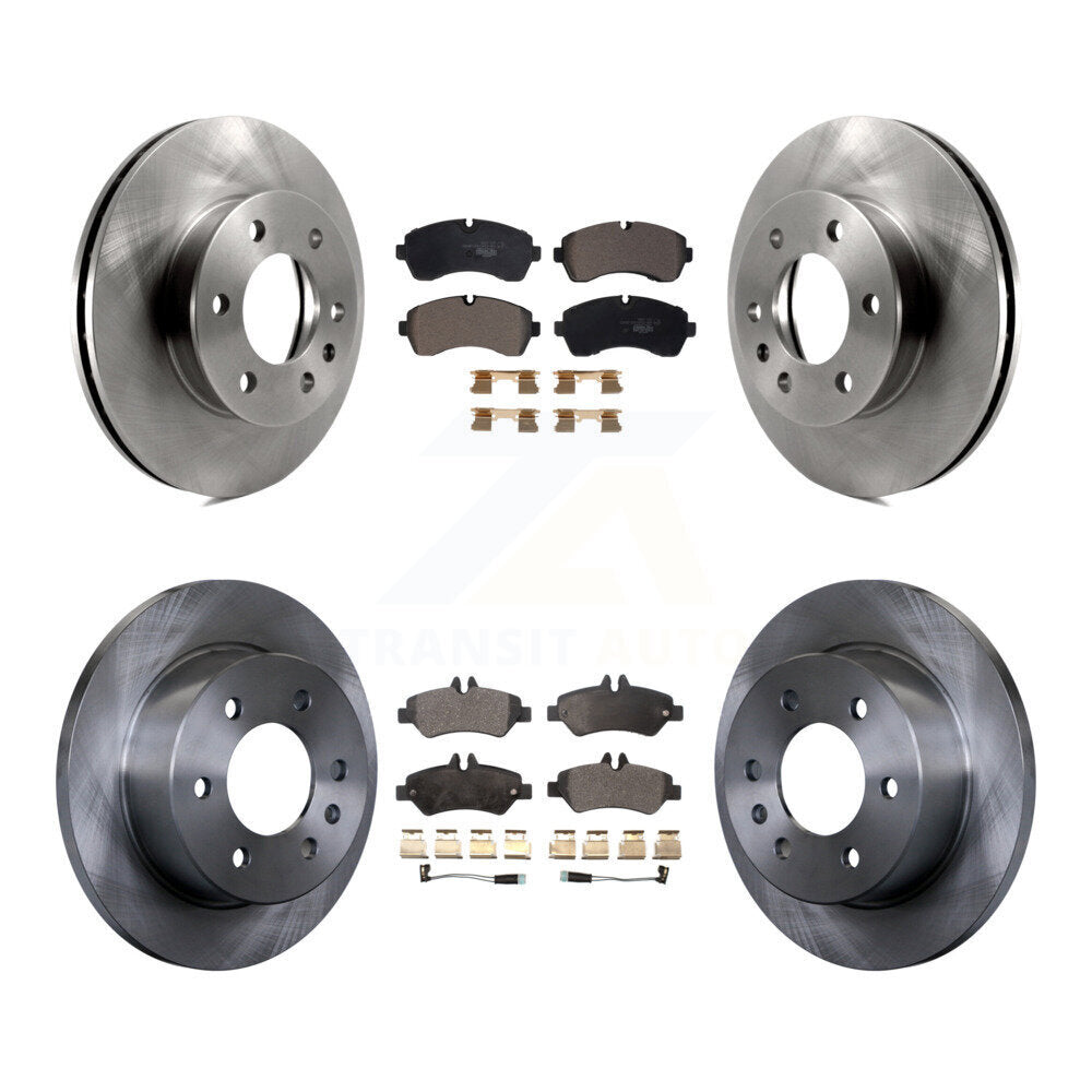 Disc Brake Rotor Ceramic Pad Front Rear Kit For Dodge Sprinter 3500 Freightliner