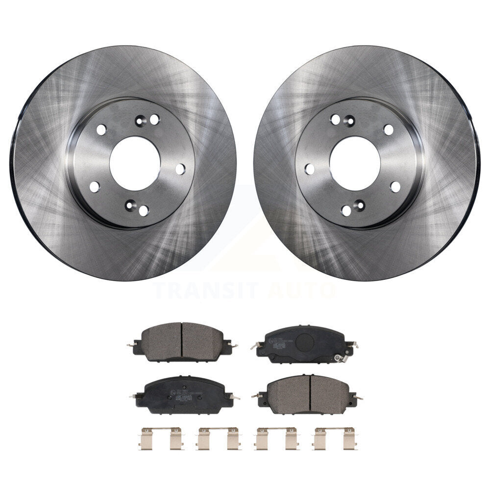 Disc Brake Rotors And Ceramic Pad Front Kit For 2016 Honda Accord LX-S with 2.4L