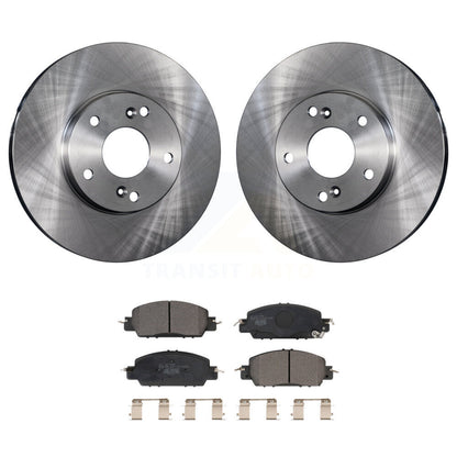 Disc Brake Rotors And Ceramic Pad Front Kit For 2016 Honda Accord LX-S with 2.4L