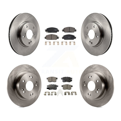 Disc Brake Rotors And Ceramic Pads Front Rear Kit For 2017 Honda Accord LX-S