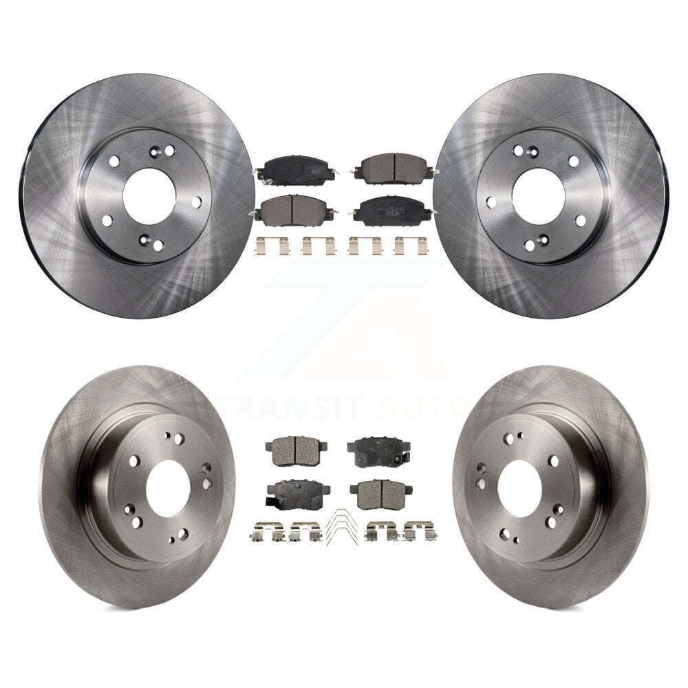 Disc Brake Rotor Ceramic Pad Front Rear Kit For 2016 Honda Accord LX-S with 2.4L